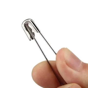 vrupin 100Pcs-3inch Stainless Steel Safety Pins,Safety Pins Bulk Metal Silver Sewing Pins Clothing Clips Tool 75mm Decorative Safety pins