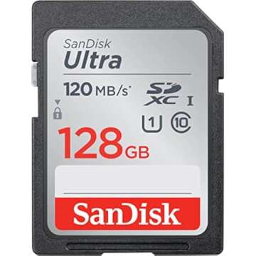 SanDisk 128GB Ultra SDXC Memory Card with 120MB/s Speed