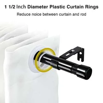 Long Black Curtain Rod for Living Room Windows 28 to 144 inch, 1" Heavy Duty Drapery Rods with Adjustable Brackets, Bedroom Easy Instal Simple Blackout Outdoor Curtain Rods for Patio