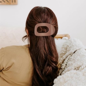 Flat Hair Claw Clips for Thick Hair for Women Hair Clips for Thin Hair Duck Billed Hair Clips Matte Hair Clips Large Hair Clips Neutral Claw Clips Hair (3color-1)