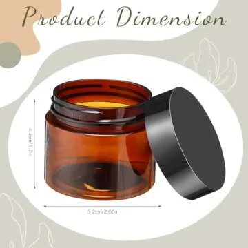 Patelai 4-Piece Round Clear Wide-Mouth Leak-Proof Containers for Travel