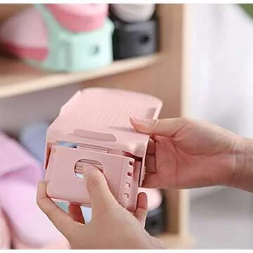 RISETEX Shoe Slots Organizer 20 Pack- Shoe Stacker - Increase Space by 200%,4 Levels Adjustable Double Layer Stackable Shoe Rack,Storage Shoe Organizer Holder for Closet Organization