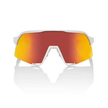 100% S3 Cycling Sunglasses - Soft Tact White & Red Lens