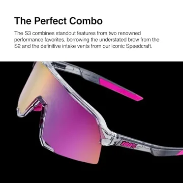 100% S3 Cycling Sunglasses - Soft Tact White & Red Lens