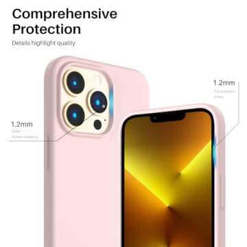 ORNARTO Slim Liquid Silicone Case for iPhone 13 Pro