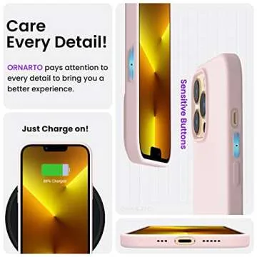 ORNARTO Slim Liquid Silicone Case for iPhone 13 Pro