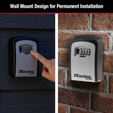 Master Lock Set Your Own combination Wall Mount Lock Box, 5 Key capacity, Black 5401EC