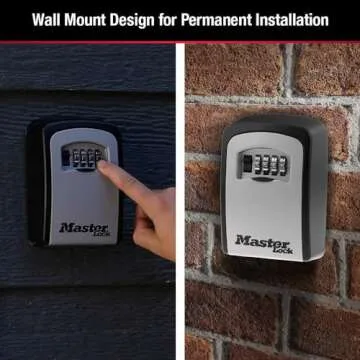 Master Lock Set Your Own combination Wall Mount Lock Box, 5 Key capacity, Black 5401EC