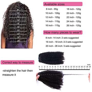 Hairro Kinky Curly Real Hair Extensions Natural Afro Kinkys Clip Ins For African American Women 3B 3C Deep Wave Water Curl Unprocessed Full Head Thick Clip Hair 8Pcs 18 Clips 22" 120g #27 Dark Blonde
