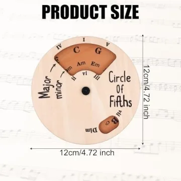 Wooden Musician Melody Wheel for Chord Transposition