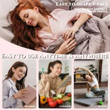 V Line Lifting Mask Chin strap for sleeping, V Line Lifting Mask for Women,Jaw Exerciser，Medium,Pink