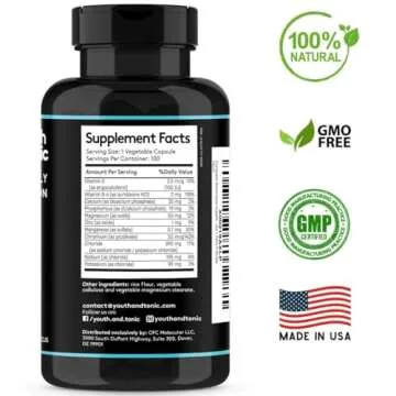 Complete Electrolyte Supplement Pills High Absorption | Cmax Potassium Chloride Magnesium Sodium Calcium Zinc | Boost Endurance Muscle Recovery Mental Focus | Salt Electrolytes Tablets | Keto Friendly