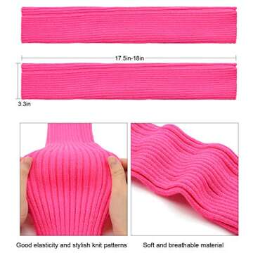 Zando Leg Warmers for Girls Kids Leg Warmers Junior 80s Ballet Ribbed Knitted Long Socks for Party S...