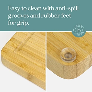 Brimley Bamboo Cutting Board with Containers for Easy Prep