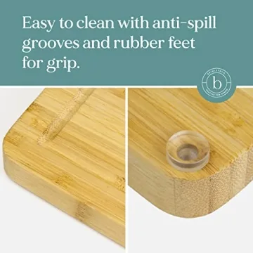 Brimley Bamboo Cutting Board with Containers for Easy Prep