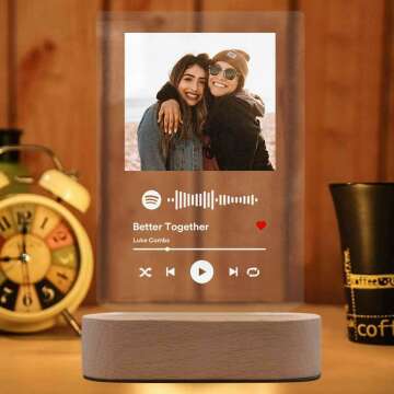 Personalized Acrylic Song with Photo Gift for Music Lovers