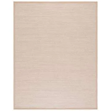 SAFAVIEH Natural Fiber Collection Area Rug - 8' x 10', Marble & Linen, Border Sisal Design, Easy Care, Ideal for High Traffic Areas in Living Room, Bedroom (NF143B)