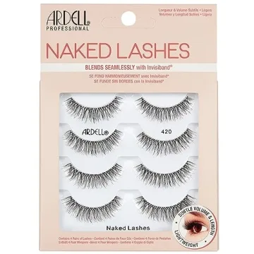 Ardell Naked Lashes 420 Multipack, Lightweight Natural Look, Invisiband for Comfort, Perfect for Eve...