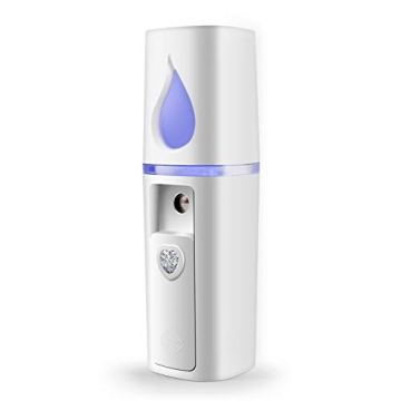 Portable Nano Facial Mister Mini Facial Steamer for Hydrated Skin with Mirror & 20ml Water Tank