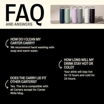 Fellow 20 oz Carter Carry Vacuum Insulated Tumbler for Water, Tea, Coffee, Smoothies, & more - Stainless Steel - Keeps Heat for 12 Hours/Stays Cold for 24 Hours-Leak-Proof Seal-Slim Width-Matte Black