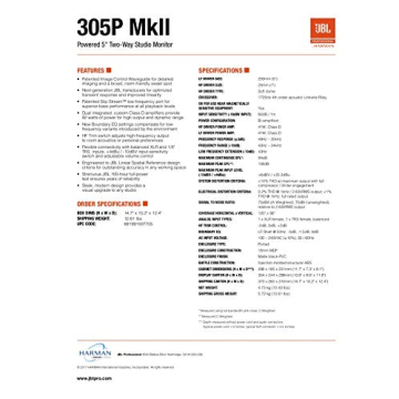 JBL 305PMkII 5-Inch Studio Monitor Crystal Clear Sound