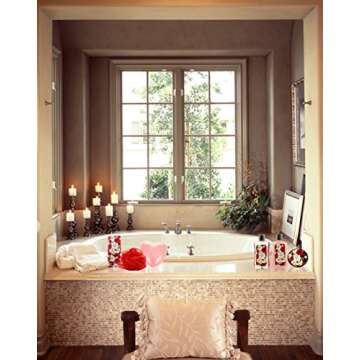Spa baskets for Women Bath and Body Basket for Women, Includes Love of Rose Shower Gel, Bubble Bath, Body Lotion, Bath Salt, Red Bath Puff and Heart Bath Bomb