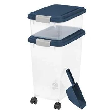 3- Piece Airtight Pet Food Storage Container Combo, Green