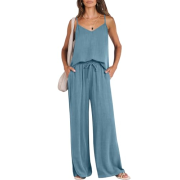 Shop ANRABESS Women's Linen Lounge Set for Summer Style
