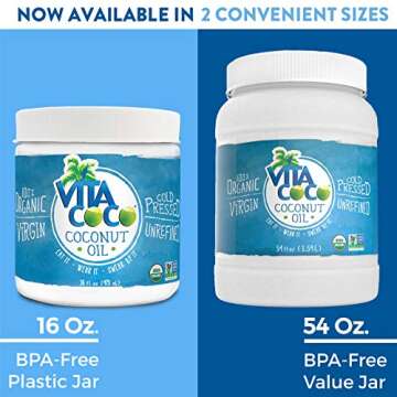 Vita Coco Organic Virgin Coconut Oil - Versatile 54 Ounces