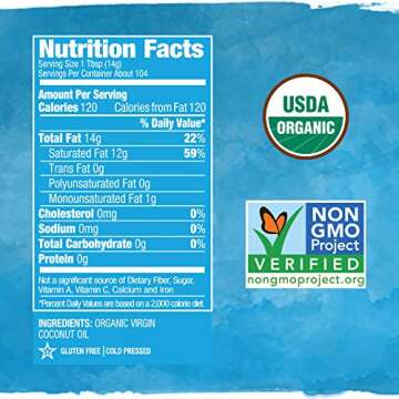 Vita Coco Organic Virgin Coconut Oil - Versatile 54 Ounces