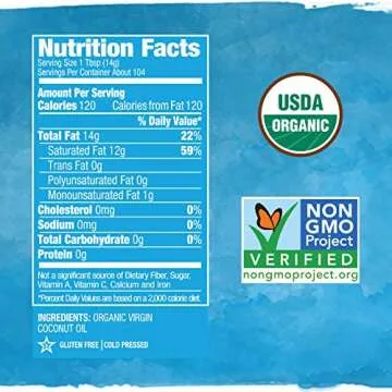 Vita Coco Organic Virgin Coconut Oil - Versatile 54 Ounces