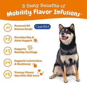 Zesty Paws Mobility Flavor Infusions for Dogs - Hip & Joint Support with Glucosamine, Chondroitin & ...