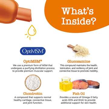 Zesty Paws Mobility Flavor Infusions for Dogs - Hip & Joint Support with Glucosamine, Chondroitin & MSM - Support for HIPS & Joints + Cartilage Health - Chicken Flavor - 16 fl oz