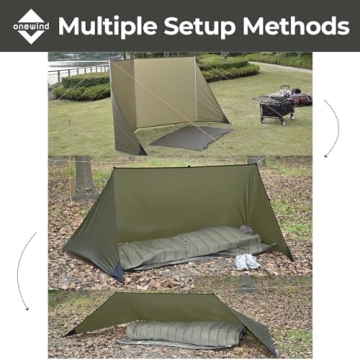 Onewind Emergency Shelter Lightweight Rainproof Tarp for Camping