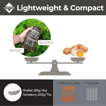 Onewind Emergency Shelter Lightweight Rainproof Tarp for Camping