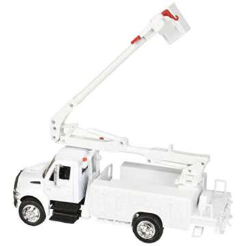 New Ray International 4200 Line Maintenance Service Truck White Long Haul Trucker Series 1/43 Diecas...