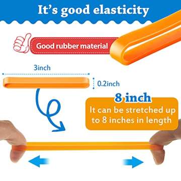 36 Pieces 3 Inches Silicone Rubber Bands Elastic Rubber Wrapping Bands Assorted Color Band for Wallet Card Wrist Cooking Boxes Wraps Office Outdoor Notebook Packing Gift