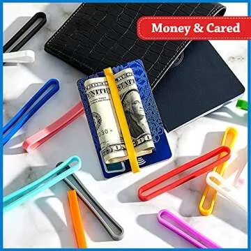 36 Pieces 3 Inches Silicone Rubber Bands Elastic Rubber Wrapping Bands Assorted Color Band for Wallet Card Wrist Cooking Boxes Wraps Office Outdoor Notebook Packing Gift