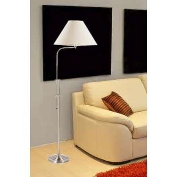 Cal Lighting BO-216-AB Floor Lamp with Tan Fabric Shades, Antique Bronze Finish, Copper