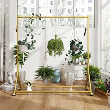 Stylish DR.IRON Gold Clothing Rack - Durable & Functional