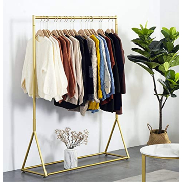 Stylish DR.IRON Gold Clothing Rack - Durable & Functional