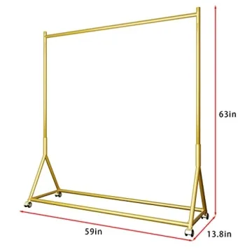Stylish DR.IRON Gold Clothing Rack - Durable & Functional