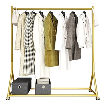 Stylish DR.IRON Gold Clothing Rack - Durable & Functional