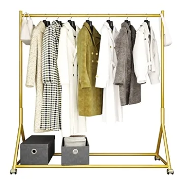 Stylish DR.IRON Gold Clothing Rack - Durable & Functional