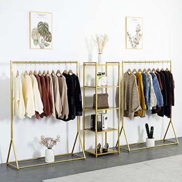 Stylish DR.IRON Gold Clothing Rack - Durable & Functional