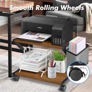 Y&ME YM Desktop Printer Stand with Storage Bag