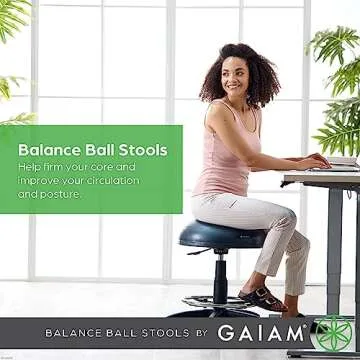 Gaiam Balance Ball Chair Stool for Active Ergonomic Seating