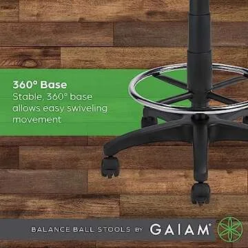 Gaiam Balance Ball Chair Stool for Active Ergonomic Seating
