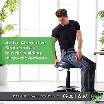 Gaiam Balance Ball Chair Stool for Active Ergonomic Seating