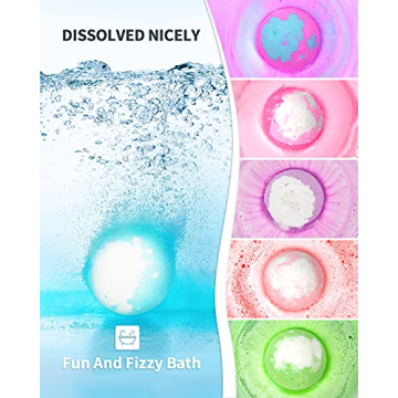 Light Up Bath Bombs with Surprise Inside, 4.23 oz Natural Bath Bombs Gift Set 6 with Essential Oils, Magnesium Large Bath Bombs for Women Relaxing Spa Bath Skin Moisturize Gifts for Women